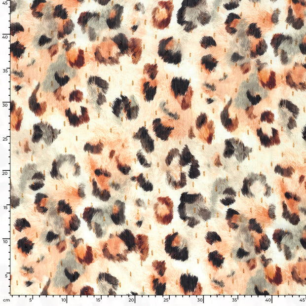 Chiffon fabrik Glitter Orange