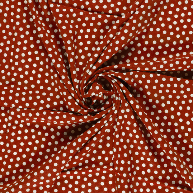 Bamboo Poplin fabric Dark Red printed 