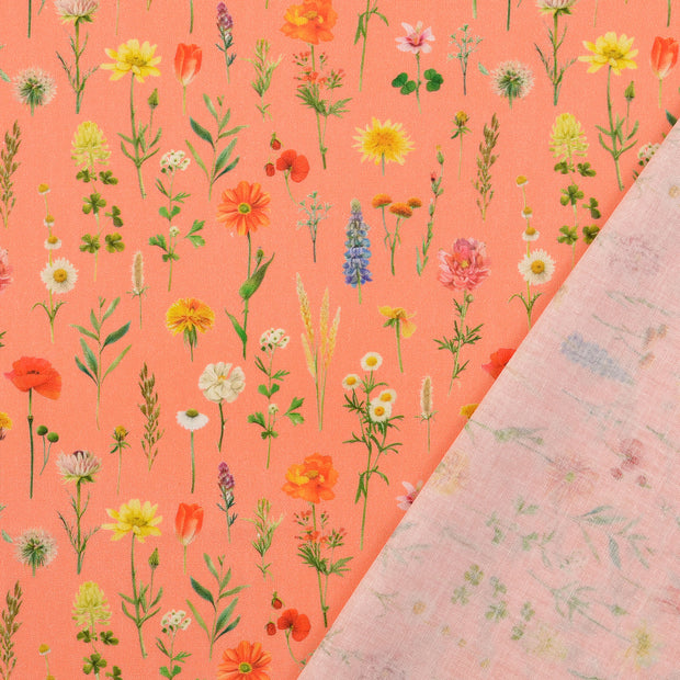 Cretonne fabric Coral 