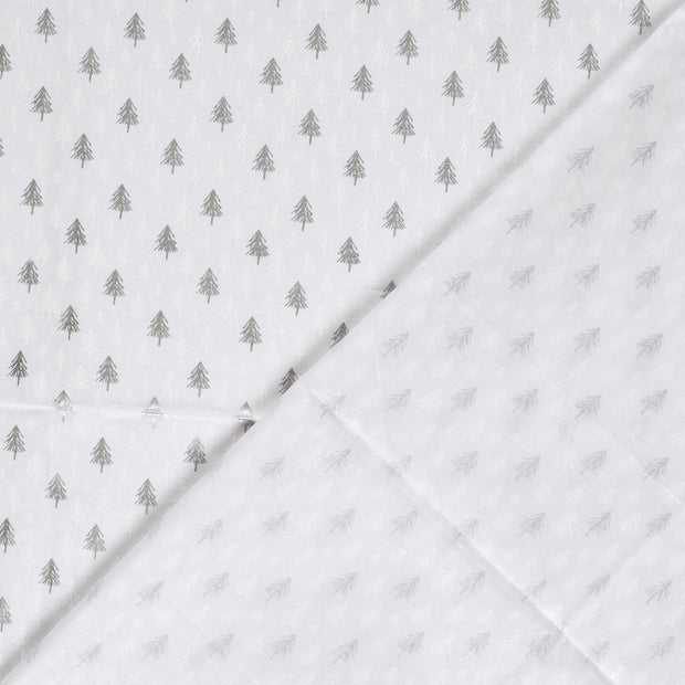 Cotton Poplin fabric Christmas glitter print 