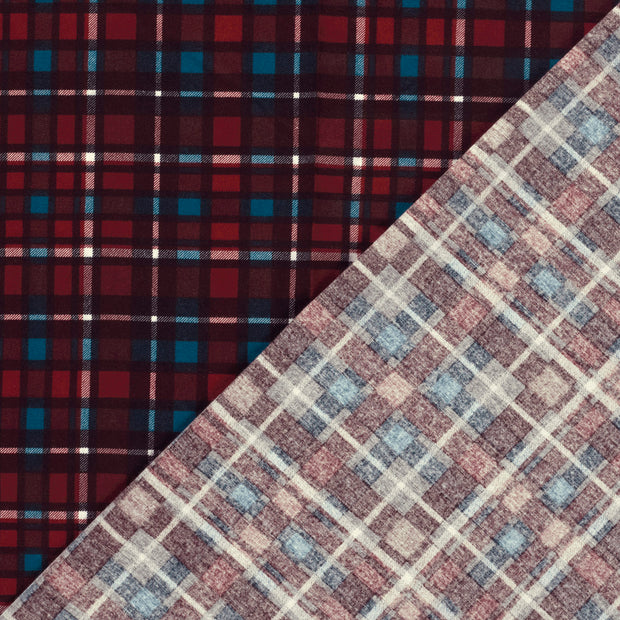 Flannel fabric Checks printed 