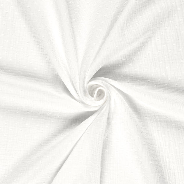 Muslin fabric Off White dobby 