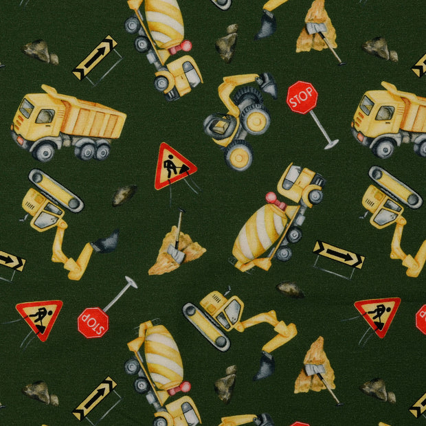Jersey fabric Construction Green