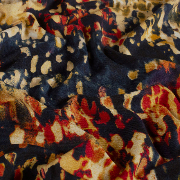 Viscose Vortex Jersey stof Abstract Rood