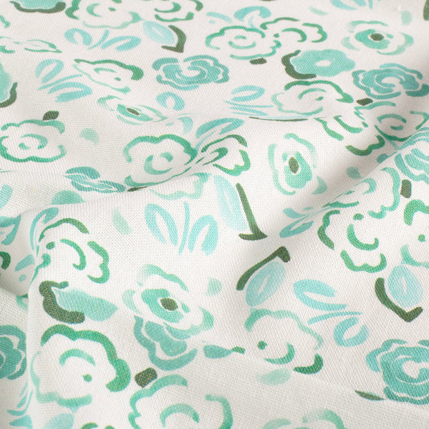  tela Flores Menta