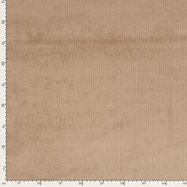 Jumbo Cord Stretch 6w fabric Unicolour Camel