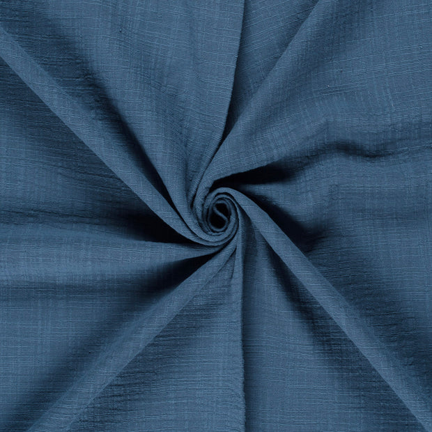 Muslin fabric Indigo slub 