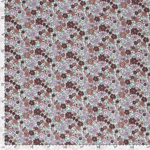 Jersey fabric Flowers Off White