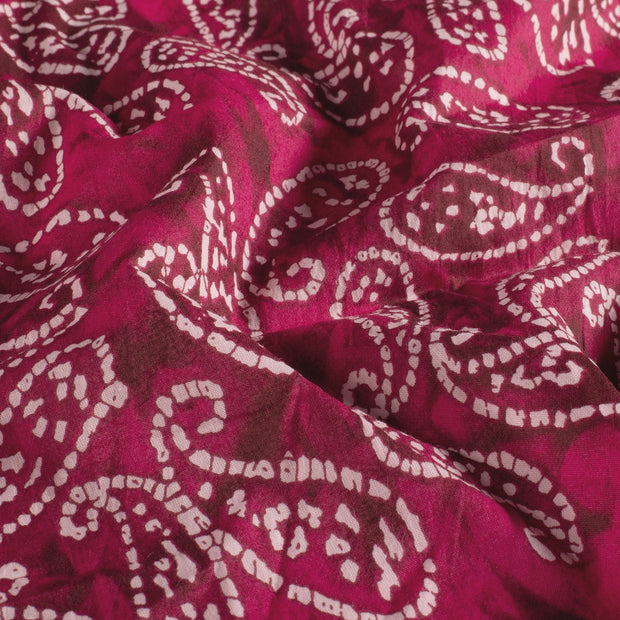 Voile fabric Abstract Fuchsia
