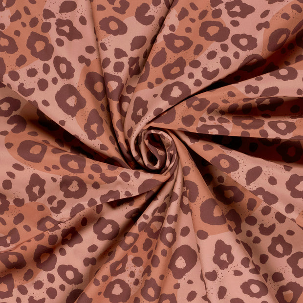 Softshell fabric Salmon digital printed 