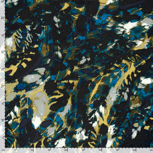 Woven Polyester fabric Abstract Navy