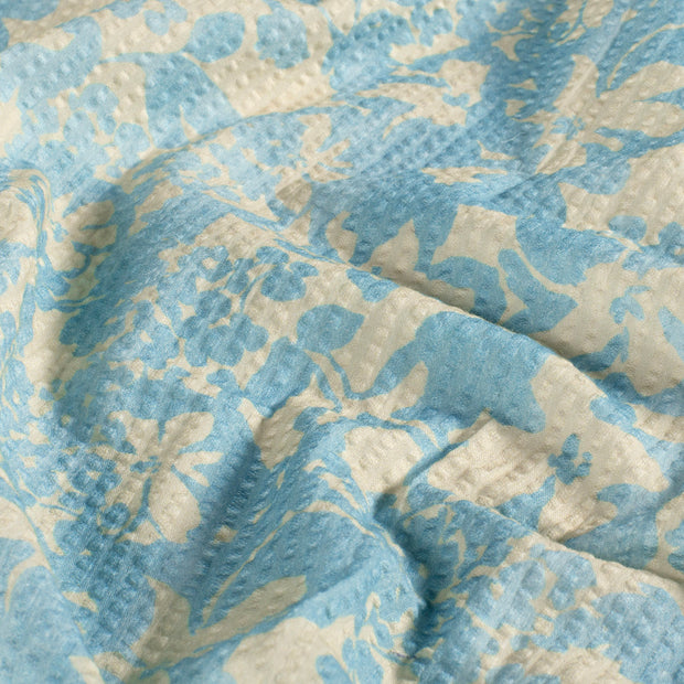  tela Flores Azul claro