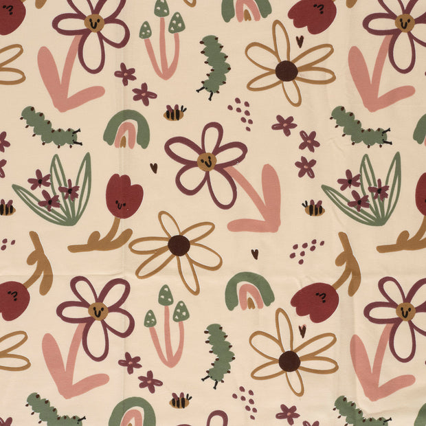 French Terry fabrik Beige 