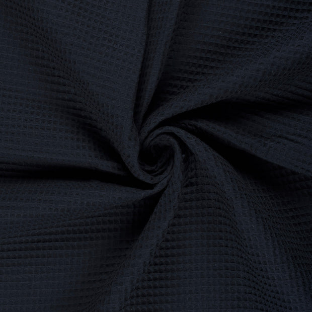 Waffle piqué fabric Navy 