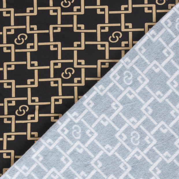  fabric Abstract brushed and digital printed 