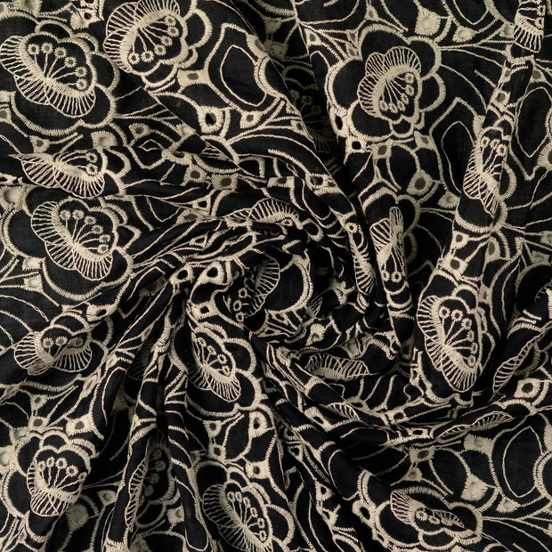 Cotton Poplin fabric Black 