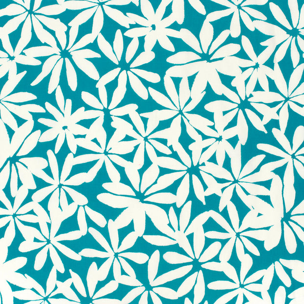 Cotton Satin fabric Petrol matte 