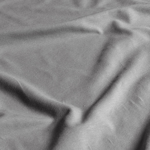 Cotton Jersey GOTS organic fabric Unicolour Grey