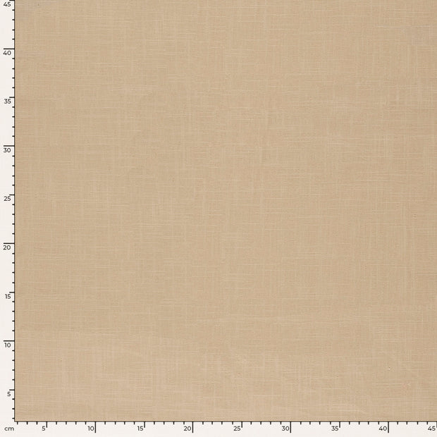Lin tissu Unicolore Camel
