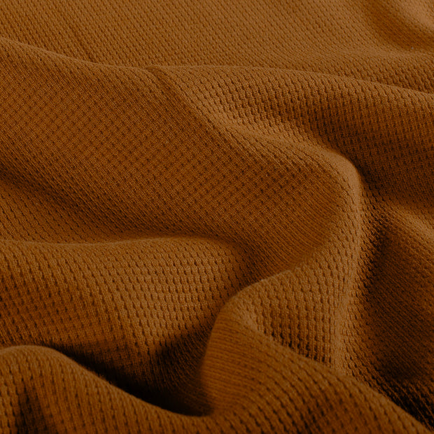 Knitted Waffle fabric Unicolour Caramel