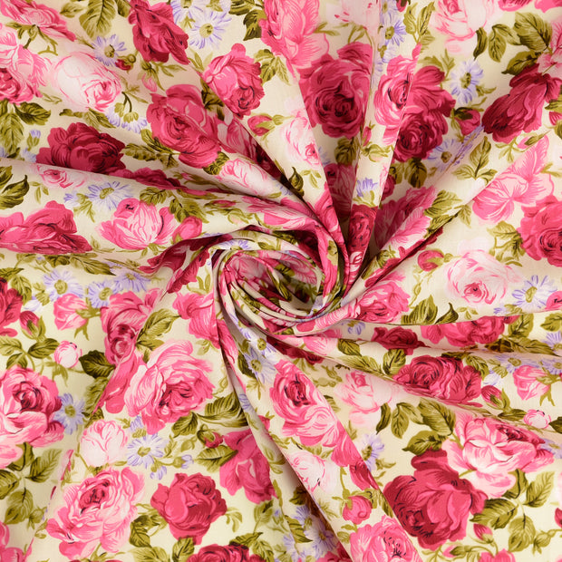  fabric White printed 