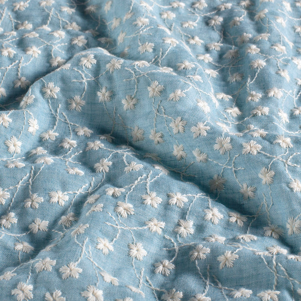 Lace fabric Flowers Sky Blue