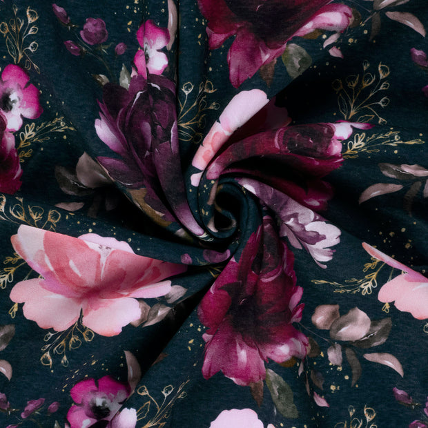Jogging fabric Navy digital printed 