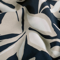 Viscose Nylon Crepe printed Flowers Navy