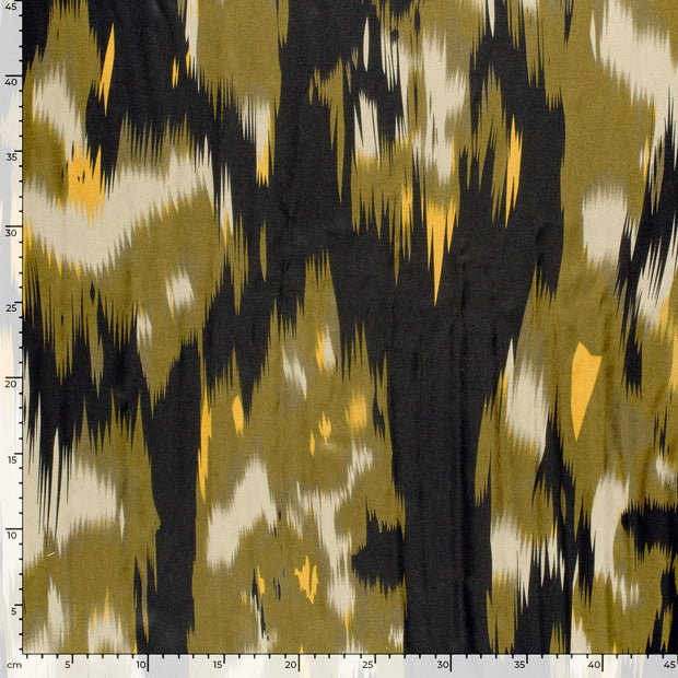 Satin fabric Abstract Black