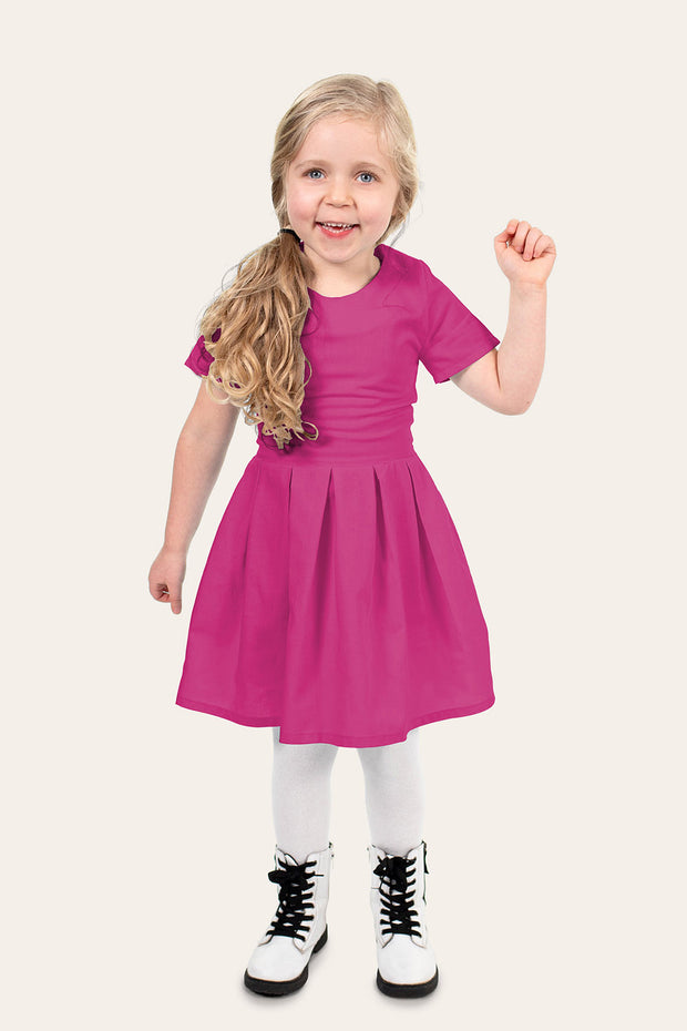 Viscosa Poplin tela Unicolor Fucsia