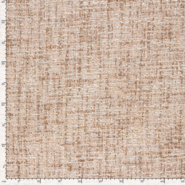 Bouclé fabrik Karo's Beige