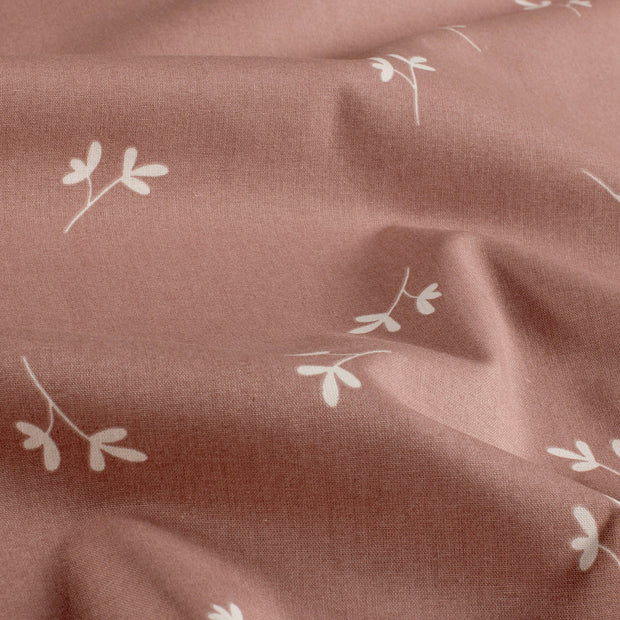 Cotton Poplin fabric Twigs Light Mauve