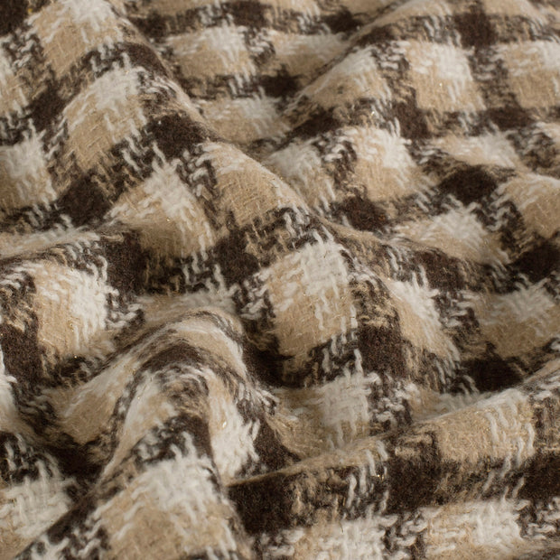 Jacquard fabrik Karo's Dunkelbraun