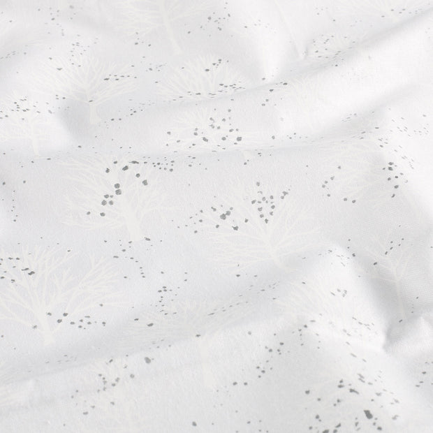Cotton Poplin fabric Christmas White