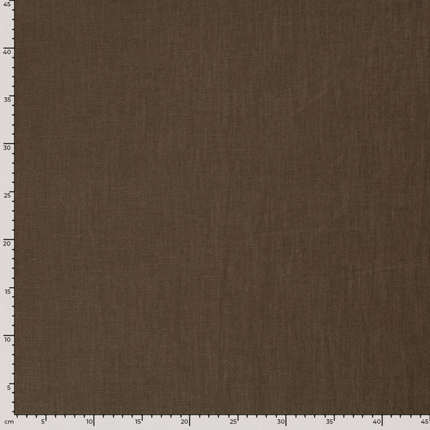 Linen fabric Unicolour Taupe Grey