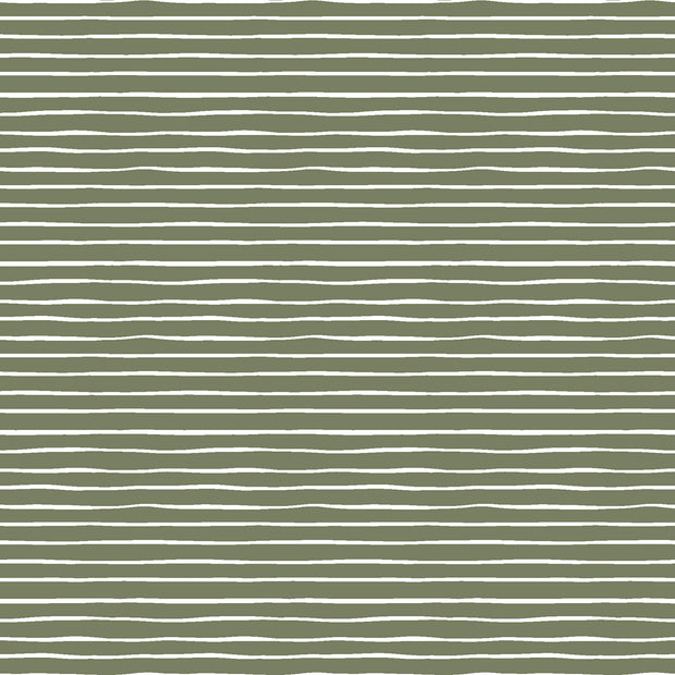 Jersey fabric Stripes Dark Green