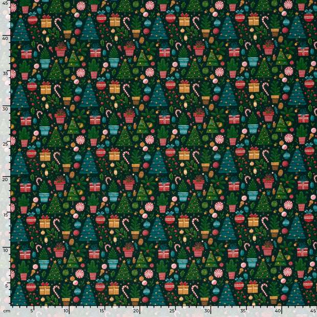 Cotton Poplin fabric Christmas 