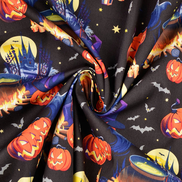  tela Negro estampado 