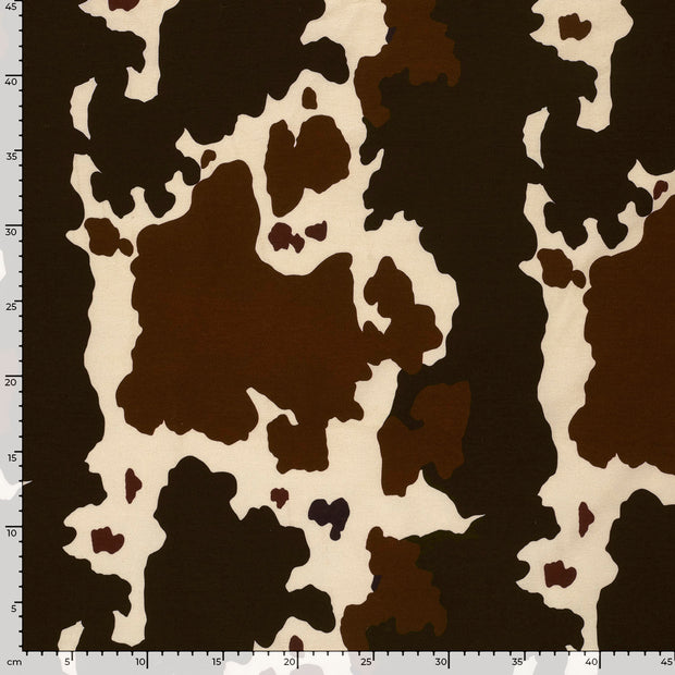 French Terry fabric Abstract Off White