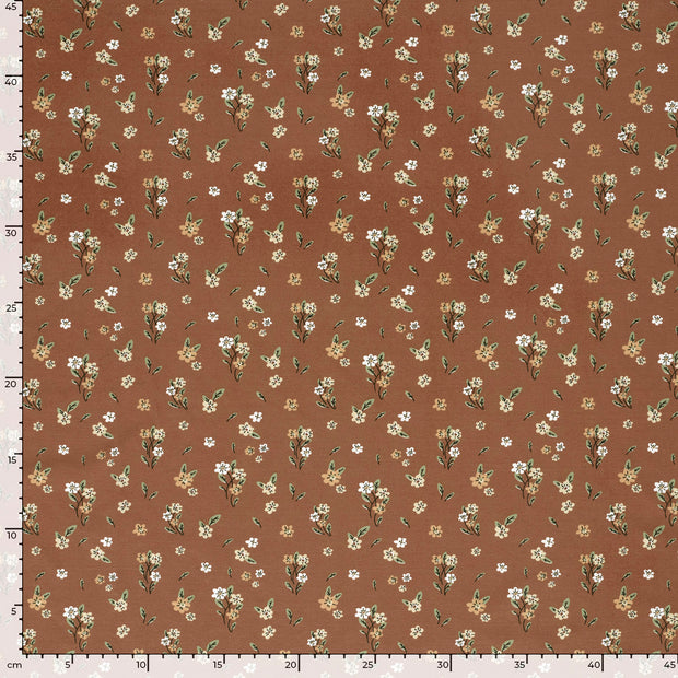 Jersey fabric Flowers Old Pink