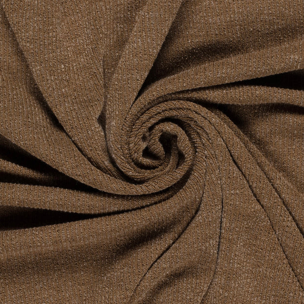 Rib Jersey fabric Melange Camel