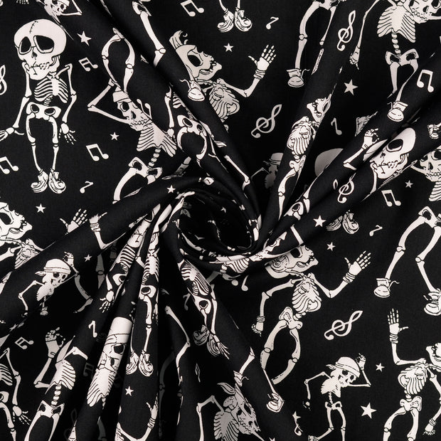  fabric Black printed 