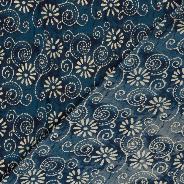 Voile fabric Flowers printed 