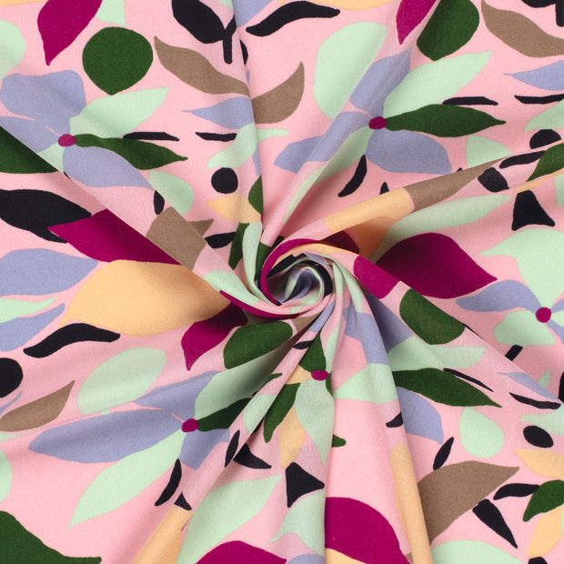 Borken Crepe fabric Mint printed 