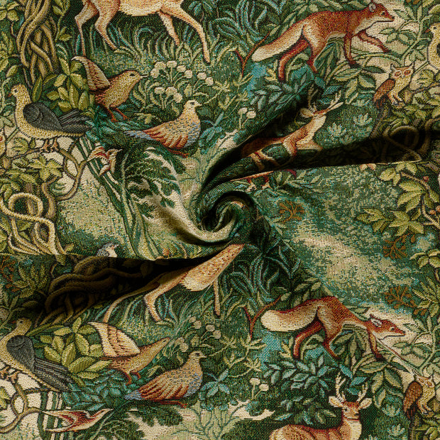 Gobelin fabric Dark Green jacquard 