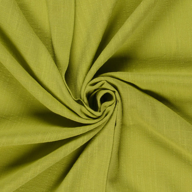 Linen Look fabric Unicolour Lime Green