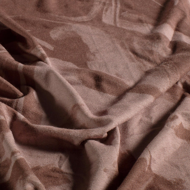 Viscose Jersey fabric Abstract Brown