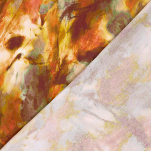 Viscose Poplin stof Abstract bedrukt 