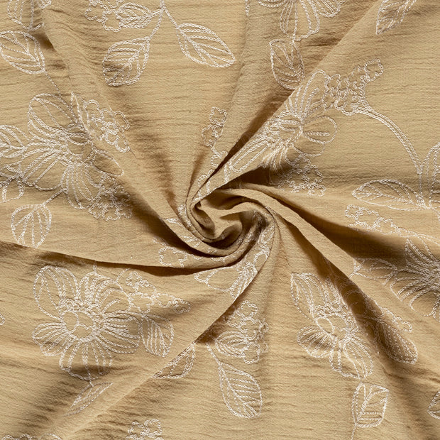  fabric Beige embroidered 