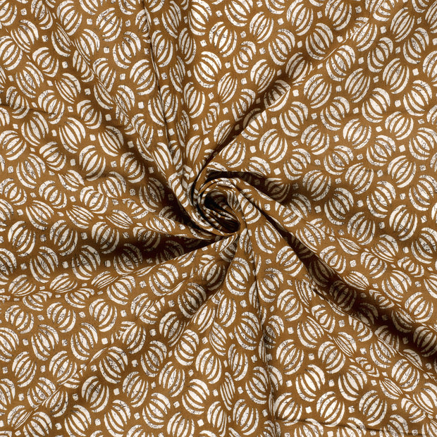 Voile fabric Oker printed 